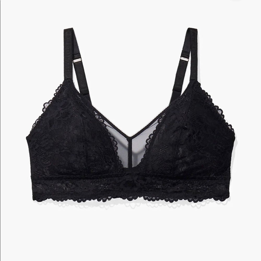 SAVAGEXFENTY NWOT OLIVE GREEN FLORAL LACE & MESH BRALETTE